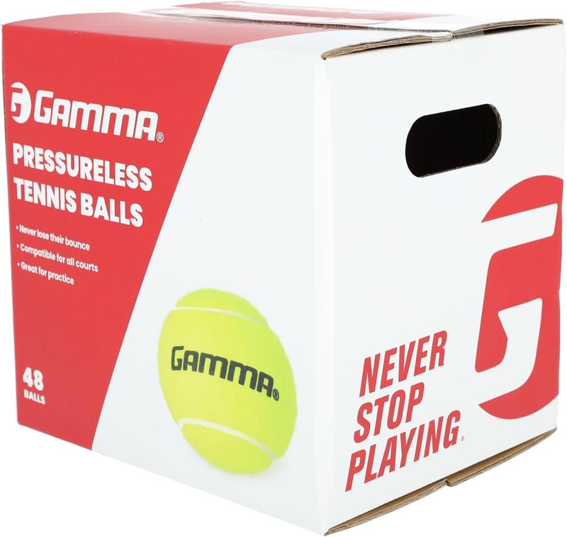 Gamma Sports Pressureless Tennis Balls Box - Ideal for Practice, Teaching, and Training with High-Visbility Felt - Indoor and Outdoor Court Play - 48 and 75 Pack Sizes - Image 4